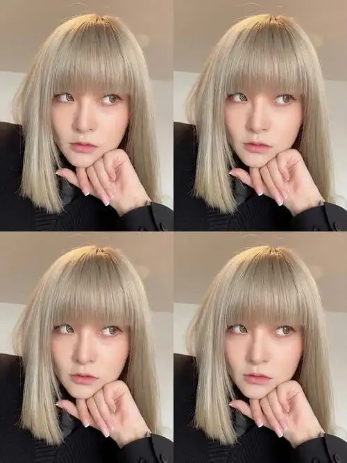 混血发色白金亚麻