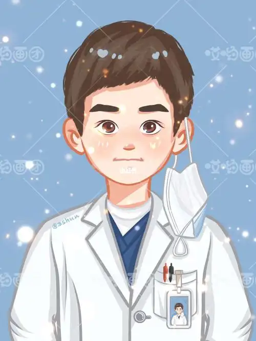 卡通头像75易烊千玺致敬中国医生