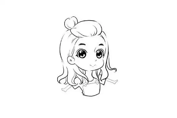 赵丽颖丸子头卡通形象简笔画步骤图文教程 人物-第7张赵丽颖q版简笔画