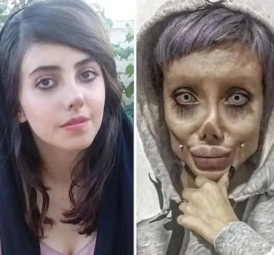 女网红整容50多次变僵尸版安吉丽娜·朱莉,涉嫌亵渎神明被捕