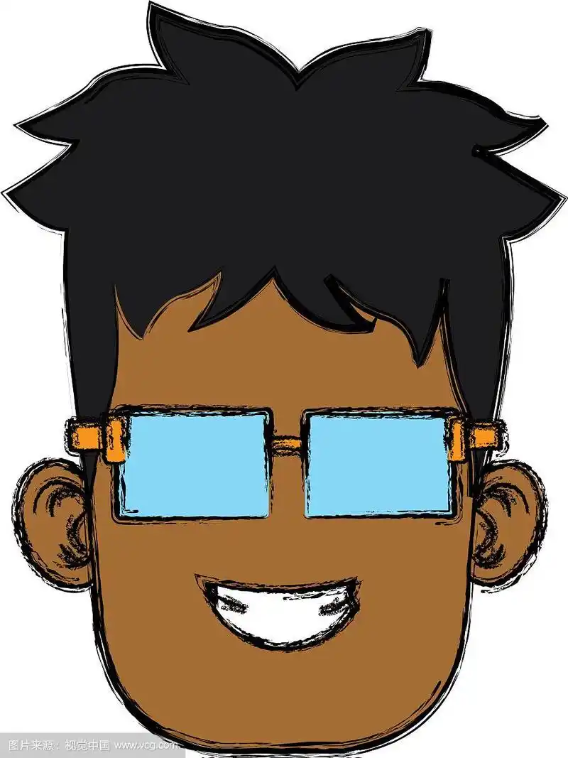 戴眼镜的男孩卡通
