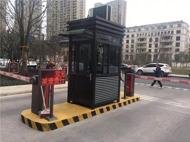 保安亭不锈钢钢结构治安岗亭酒店小区亭门卫亭收费亭玻璃房四方亭