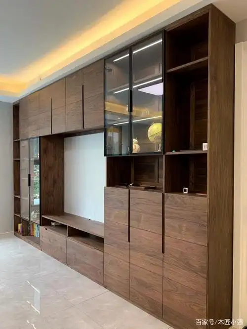 利用书柜装饰电视墙,客厅收纳攻略