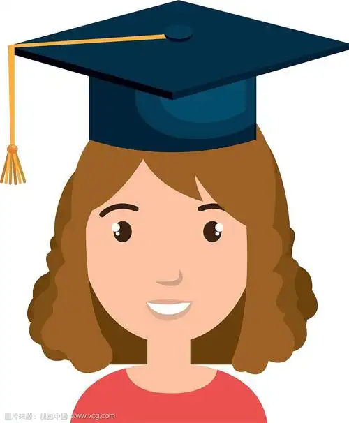 戴着毕业帽的阿凡达女孩