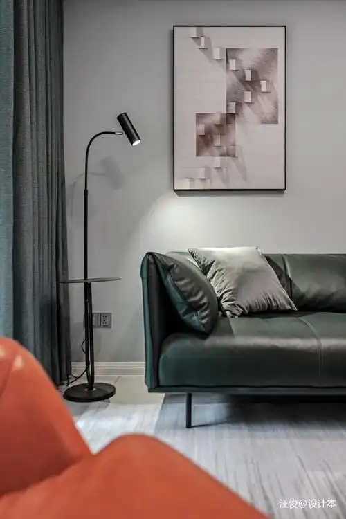 三居110平米装修案例_效果图 - 【绿鬓朱颜】墨绿色 灰绿色 灰色现代