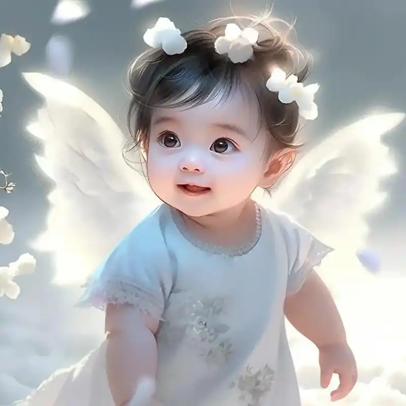 大眼萌娃,可爱幼崽.小女宝们正在天上选妈妈,如果你家也缺个女 - 抖音