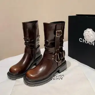 鞋靴>时尚女鞋>女靴>女士时装靴>戴丽格>戴丽格棕