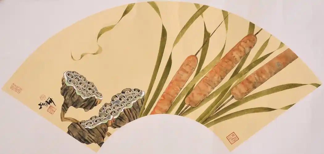 890# 吴占春 《莲蓬蒲棒》 2013年设色纸本镜心 19*53标价:45200.00