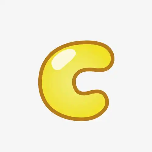 黄色卡通字母c