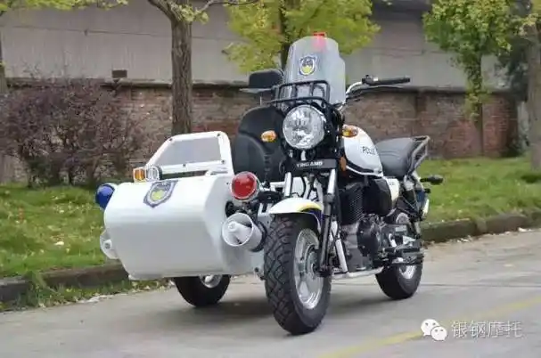 酷炫威武银钢警用边三轮