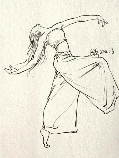 77动态速写05分享一组舞蹈动态速写写生