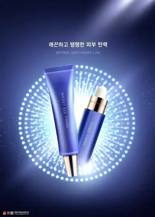 视黄醇抗衰老精华生物科技美妆海报