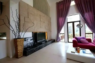 楼梯下面客厅电视墙造型设计图 4款复式楼梯下面放电视客厅电视墙装饰