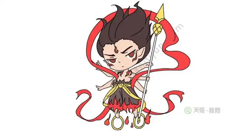 手绘魔童降世哪吒简笔画这表情小伙伴很喜欢哪吒简笔画