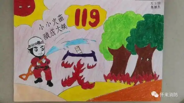 《小小消防员》北辛堡镇中心甘子堡小学四年级黄凯航