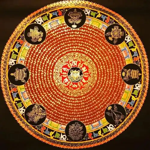 1: 精品咒轮《法螺》佛家八宝咒轮