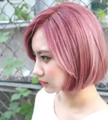 淡淡的灰粉色头发图片女生灰色渐变粉色头发图片