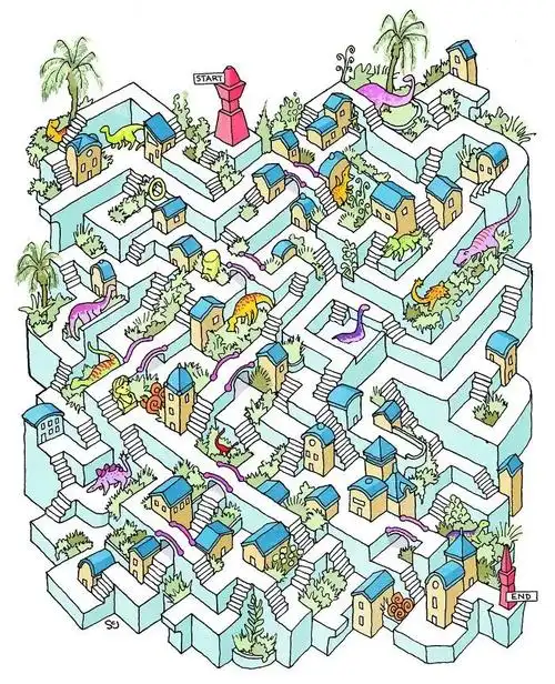 他画出史上最难3d迷宫,一幅图画2天,走出来要半个小时