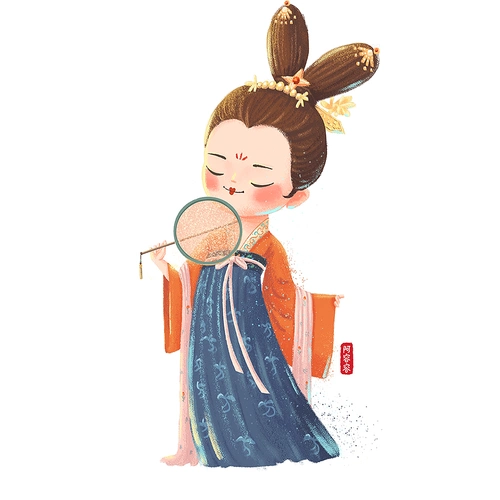 一组国风小人物(14p)|插画|创作习作|阿容容 - 原创作品 - 站酷