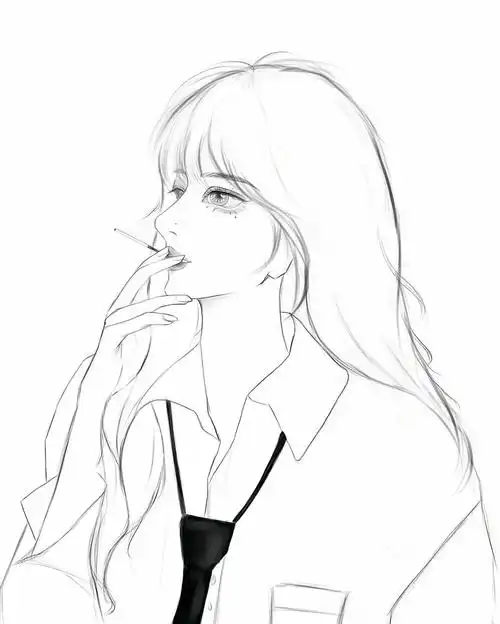 procreate绘画  #线稿  #少女线稿  #御姐风