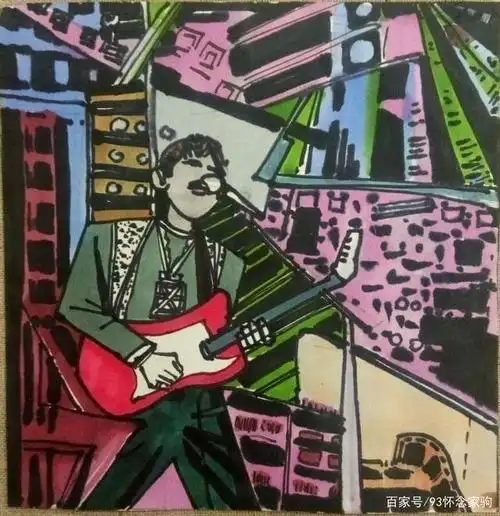 一组关于黄家驹的马克笔漫画,来看看画得如何!