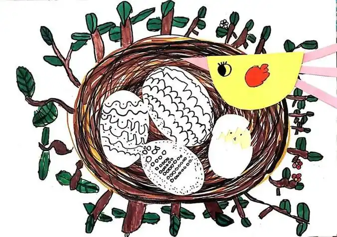 鸟窝图片简笔画 大树鸟窝图片简笔画