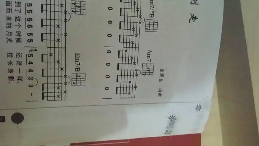 刚开始玩吉他就这个am7这个和弦,5321～323,是不是直接弹就行,小拇指