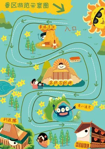 原创卡通地图设计