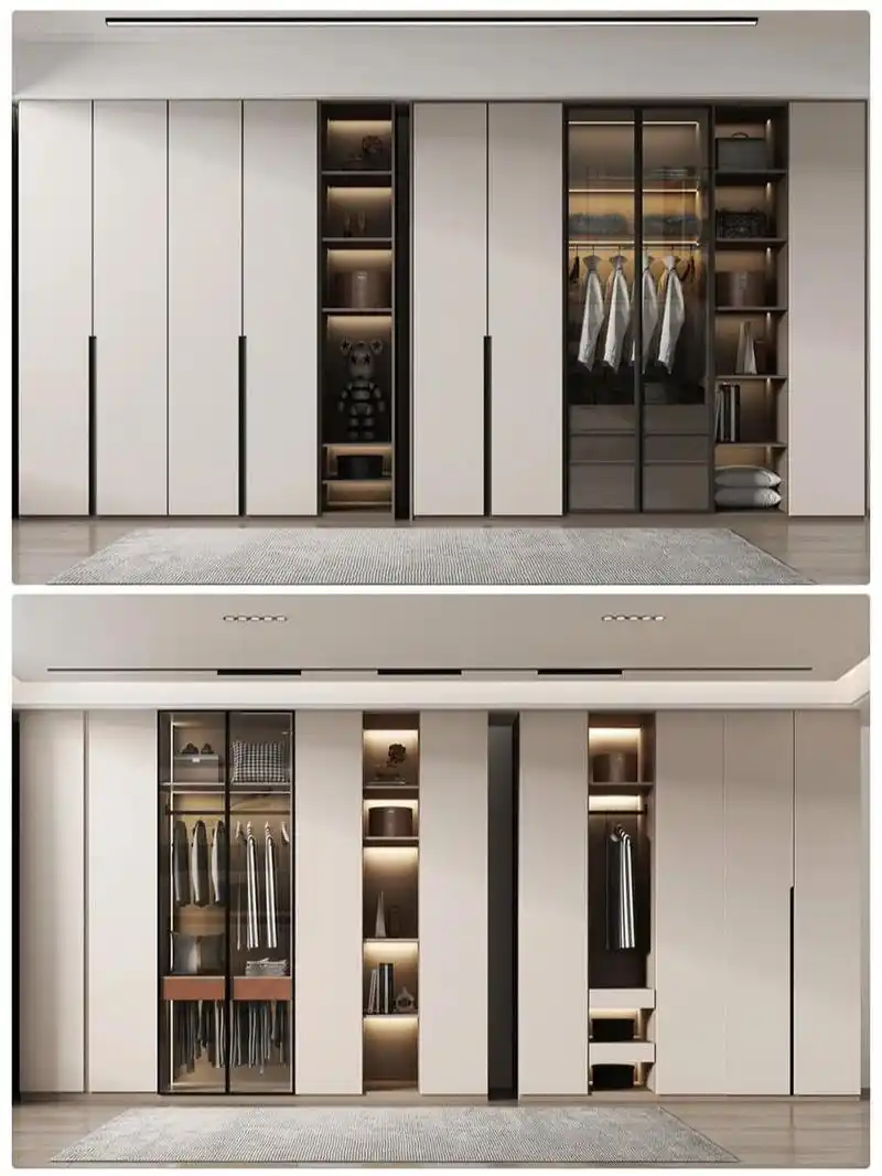 推荐32款有颜有料的现代简约到顶衣柜设计 衣柜设计3要: 1.