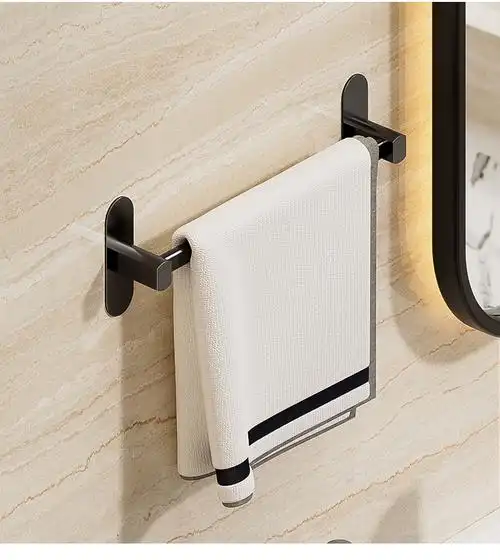 摩尚毛巾架子免打孔卫生间壁挂浴室毛巾单杆置物架厕所洗手间收纳挂架