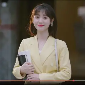 我的小确幸从容邢菲同款黄色西服套装时尚百搭简约休闲女私人定制