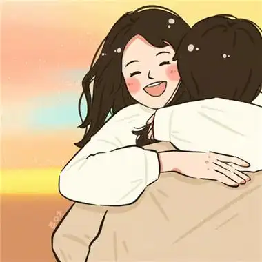 很甜的插画情侣头像一对可爱 二次元超赞的动漫情头合集_卡通头像_美