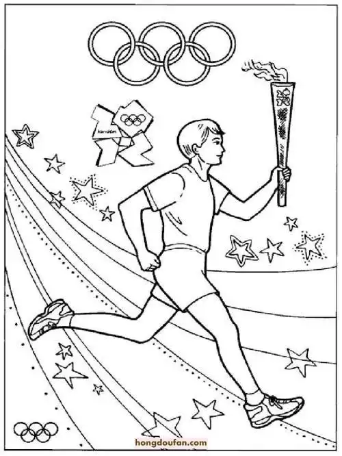 奥运会海报简笔画完成怎么教没有绘画基础的儿童简单画奥运五环简笔画