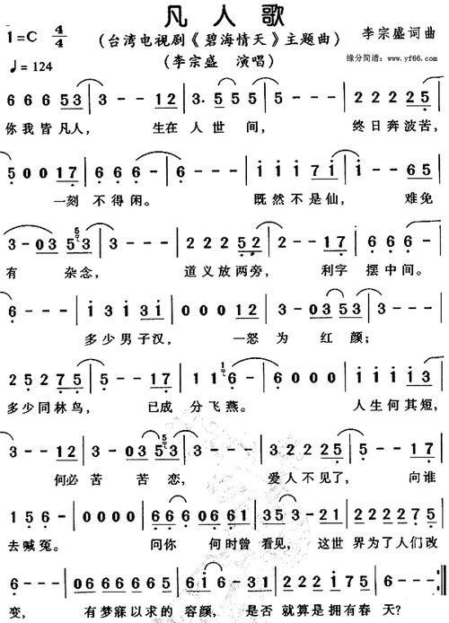 凡人歌歌词演唱:李宗盛你我皆凡人 生在人世间终日奔波苦 一刻不得闲