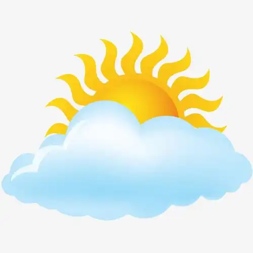 矢量多云天气预报图标素材