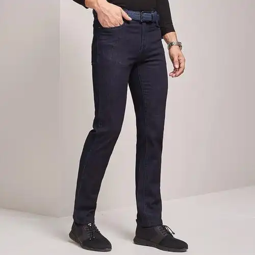 九牧王joeone 【竹纤维】休闲时尚舒适百搭修身牛仔裤 深蓝保色 102