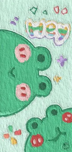 卡通高清无水印手机壁纸 这组卡通油画风格的手机壁纸还是很可爱的