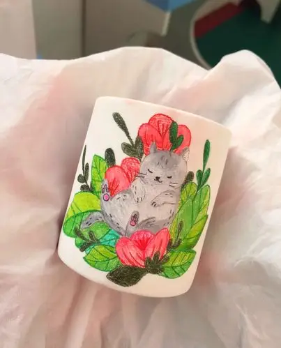 陶瓷杯画(自画)