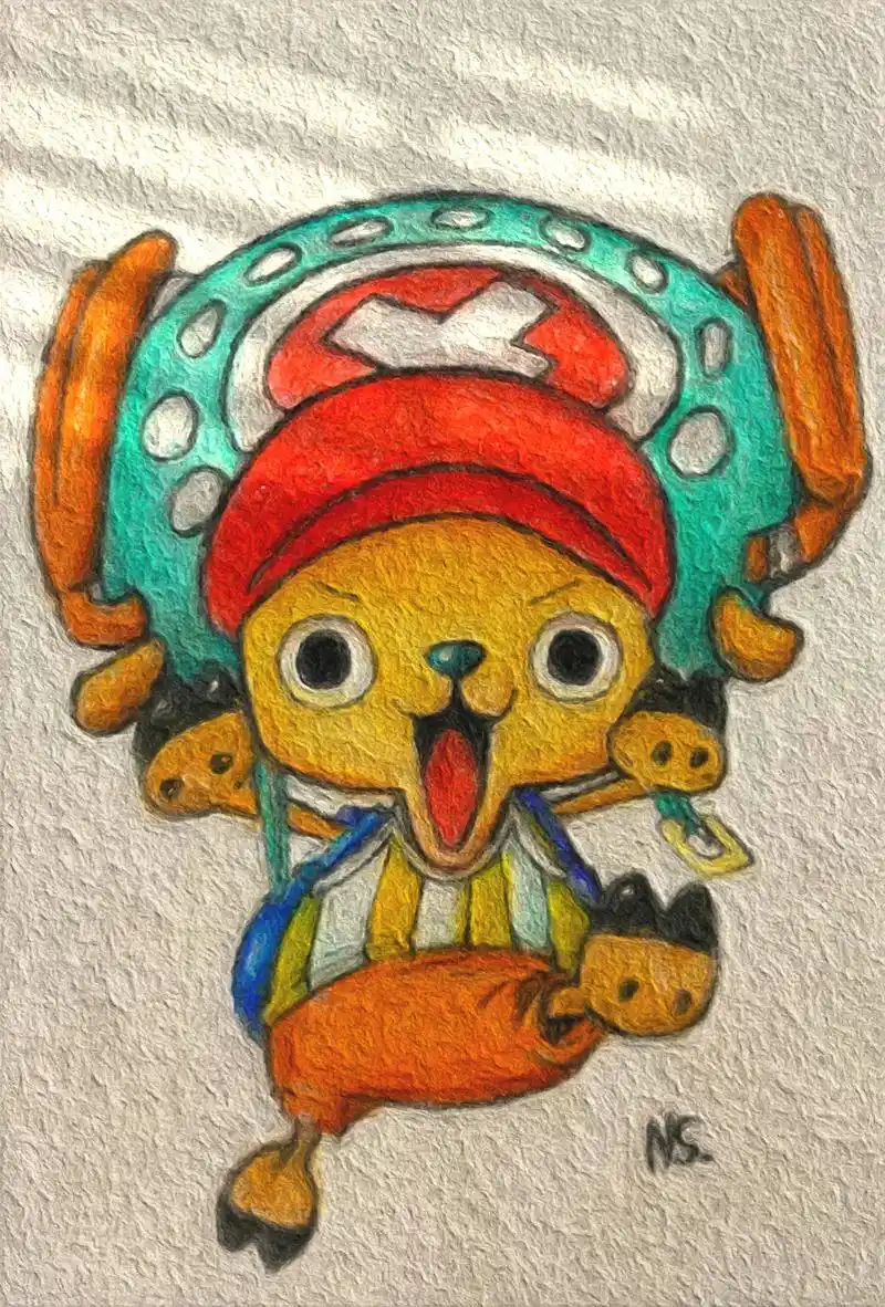 99乔巴.#画画 #彩铅#海贼王#乔巴#简笔画#手绘 - 抖音