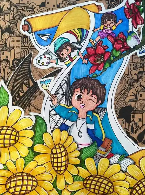 全市共有美术,书法作品小学组189幅,初中组104幅,高中组84幅,共377幅