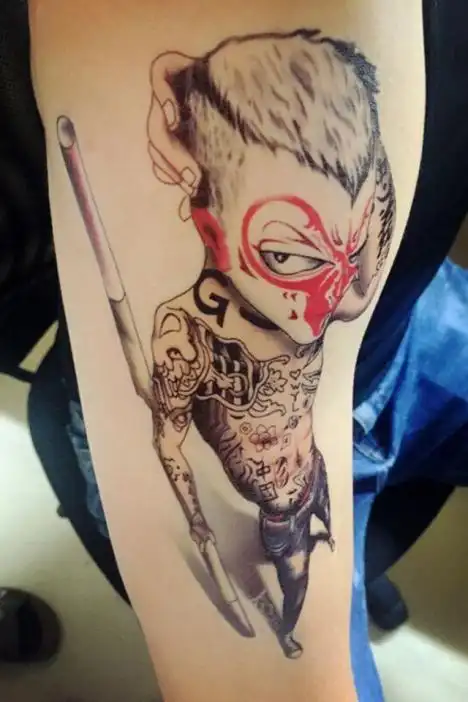 【猴年专供】原创社会猴 孙悟空 防水纹身花臂大图纹身贴纸