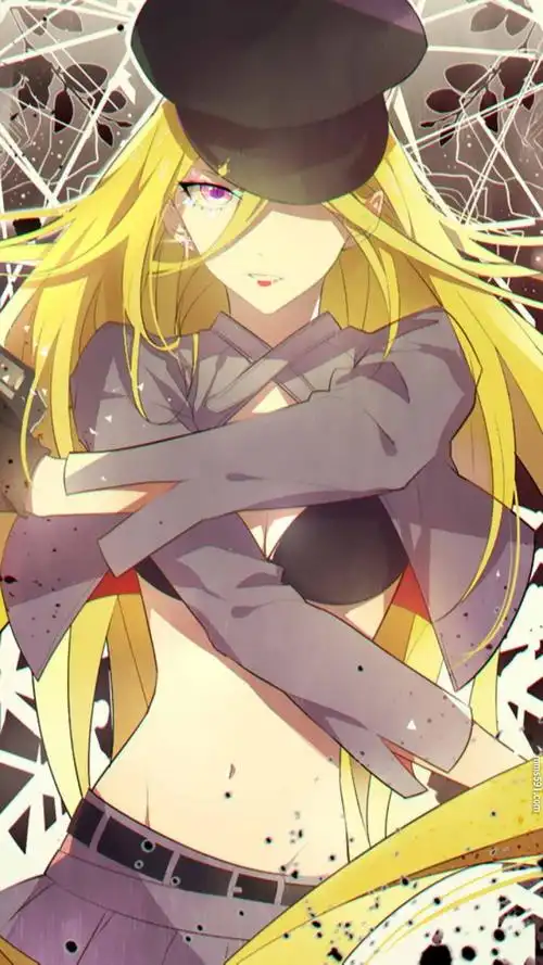 野良神最强武神威娜毘沙门天bishamon金色长发军装手机壁纸图片(5)