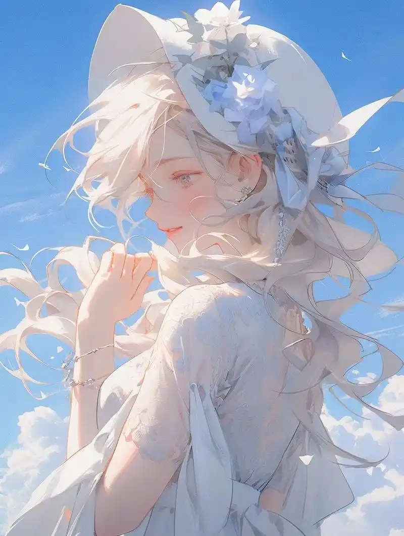 清澈纯洁的白衣少女 | 浪漫唯美女生头像 穿着仙气飘飘的白色裙子 像