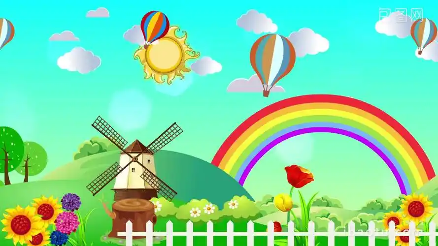 卡通田野草地背景