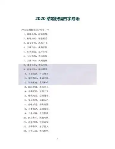 优选结婚祝福四字成语通用20xx