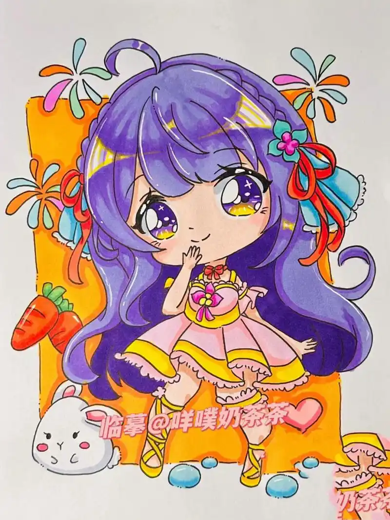 动漫# #寻找绘画大神# #动漫手绘# #手绘# #绘画# #马克笔手绘# #q版