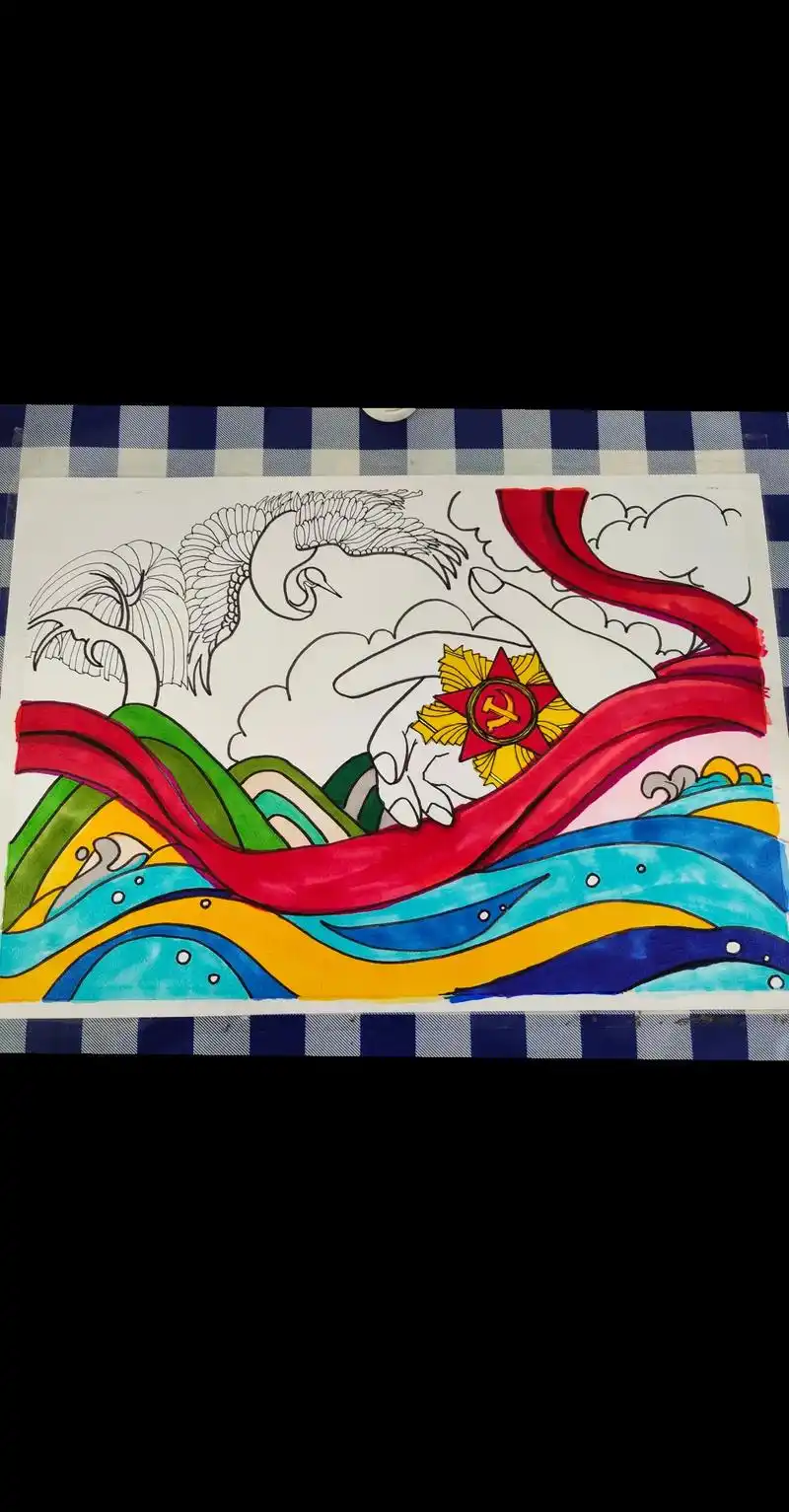 国家有力量人民有信仰 #七一绘画 - 抖音