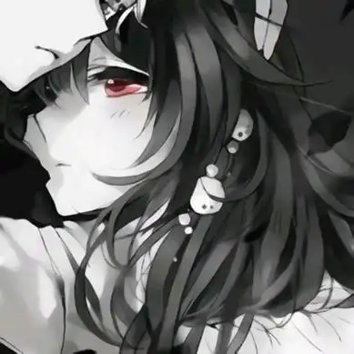 黑白系伤感动漫伴侣头像,情侣头像图片-回车桌面