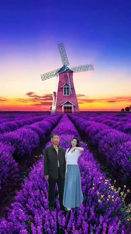 唯美意境,在这遇见紫色花海风景.