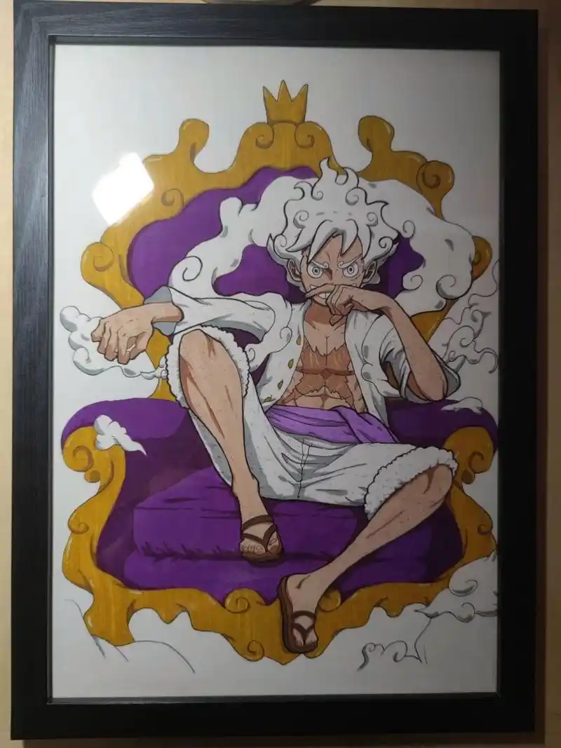 马克笔手绘|路飞太阳神尼卡形态